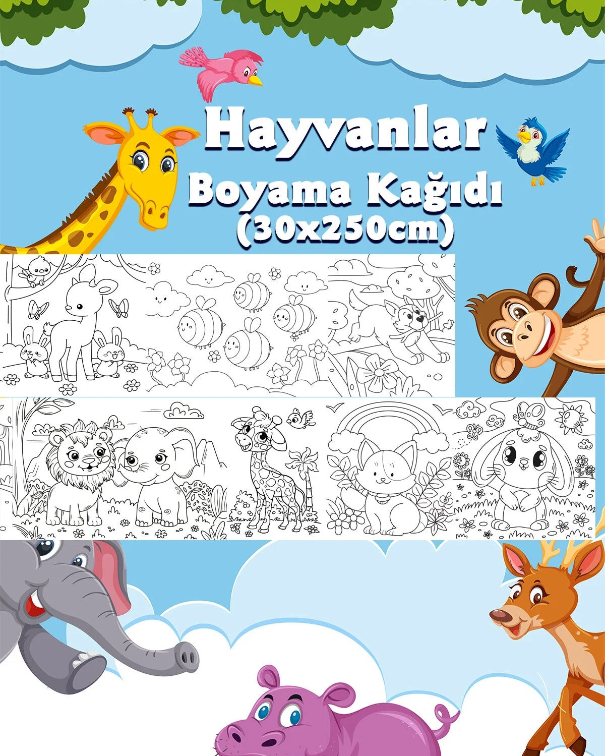 MoovaKids 4m Rulo Boyama Kağıdı