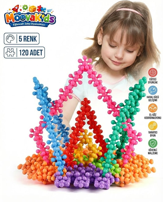MoovaKids Kar Taneli Zeka Geliştirici 120 Parça STEM Oyuncak Seti